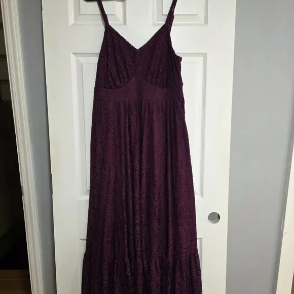 Maxi Stretch Lace Sleeveless Tiered Dress - Torrid Size 1 (14-16) - Picture 5 of 7